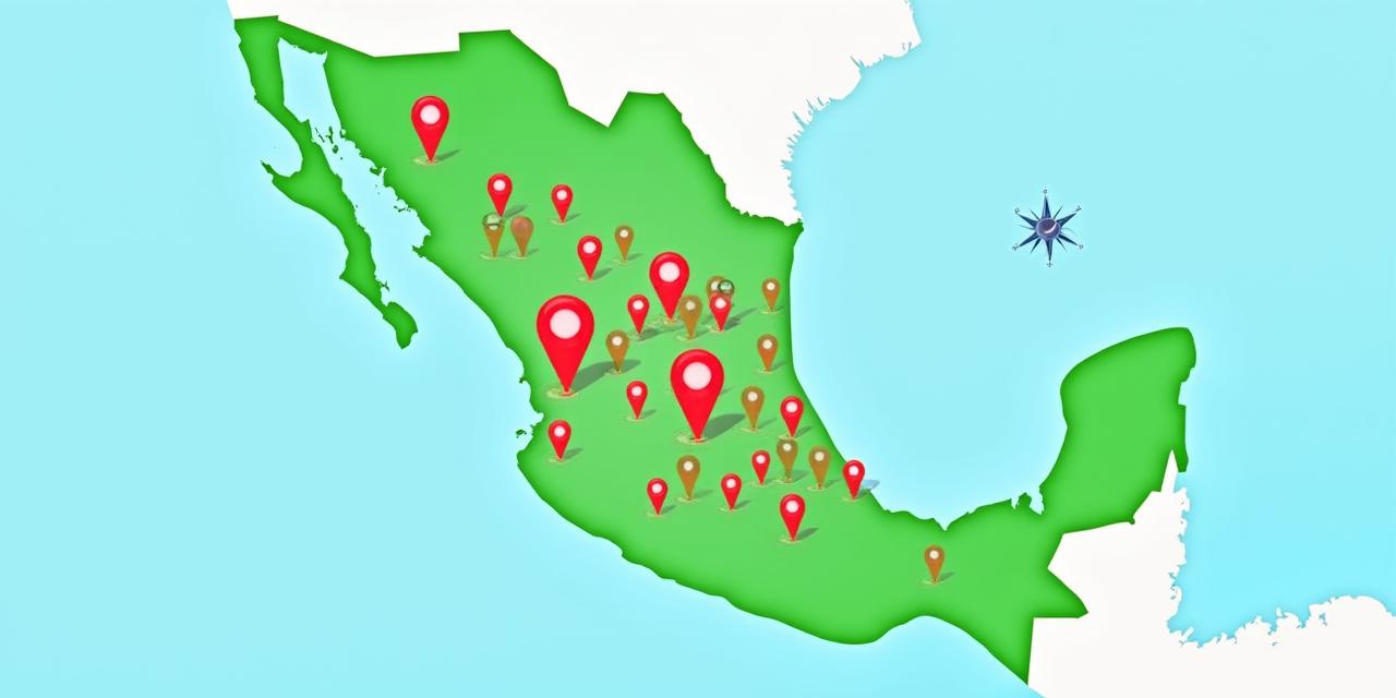 Un mapa estilizado de México con múltiples pines indicando puntos de recarga en las principales ciudades.